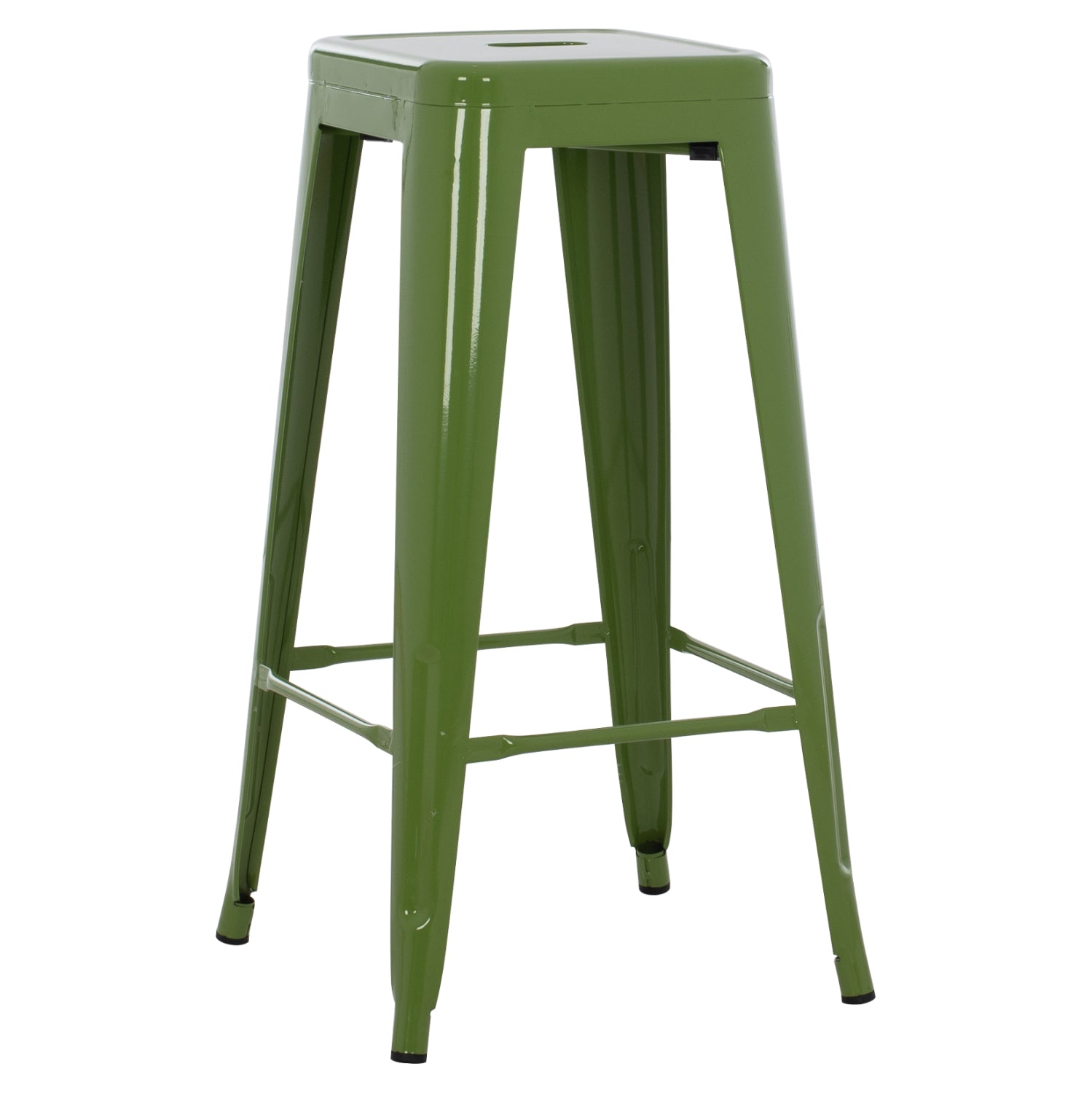 Σκαμπο Μπαρ Μεταλλικο Melita-Pro Σε Light Olive Green 43X43X78Υεκ.